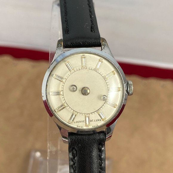 Vintage Swiss Louvic Delux Watch Swiss Made Mystery Dial